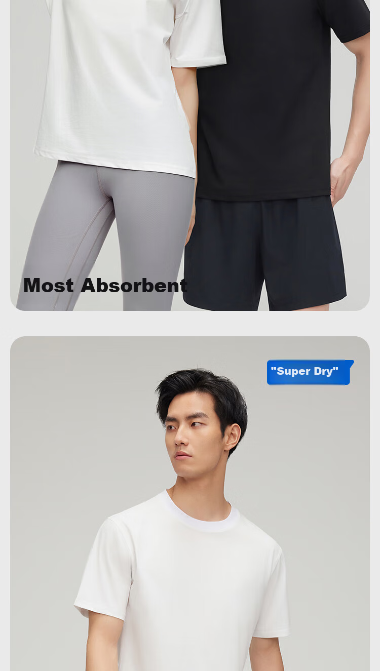 HLA [Zui Huxi-Air8S] Short-Sleeve Undershirt for Men And Women, Moisture-Wicking Quick-Dry Couple's Basic Undershirt 7
