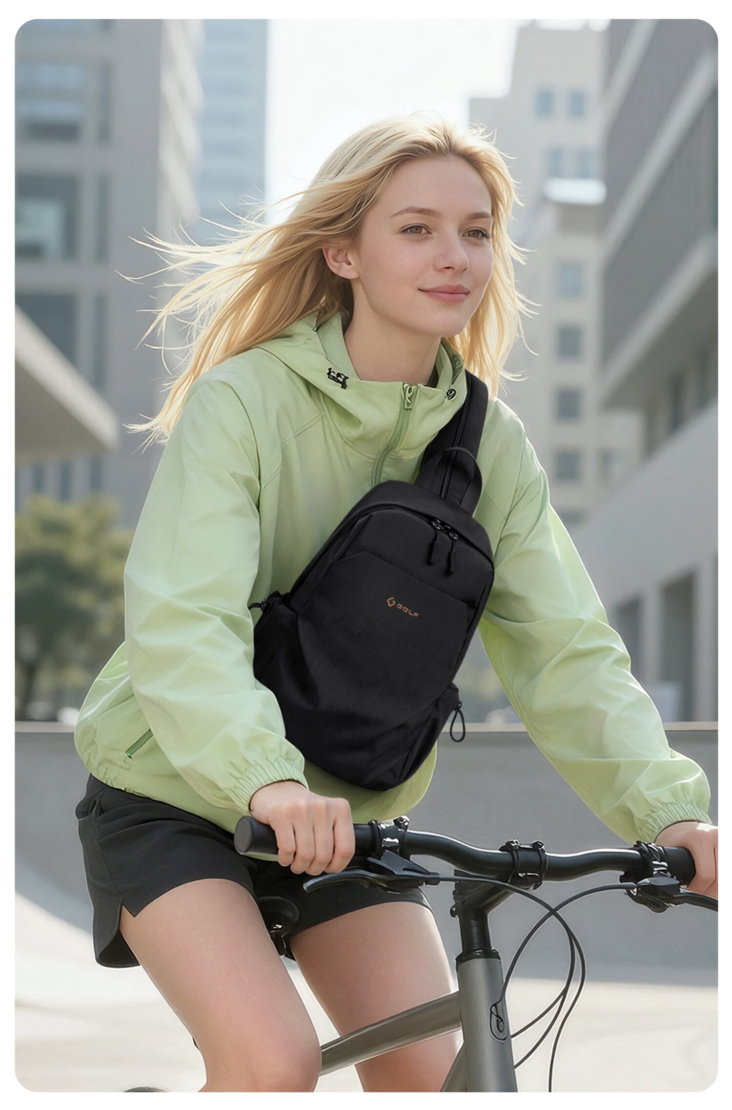 GOLF Men's Chest Bag Crossbody Lightweight Shoulder Bag iPad Outdoor Cycling Sports Small Backpack 19