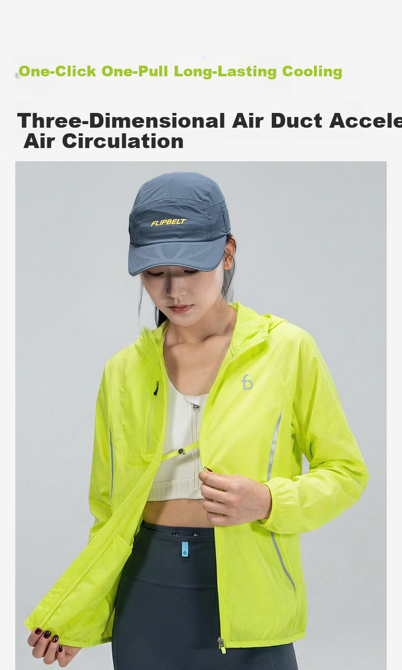 Flipbelt [Skin Jacket 2.0] Men's Original Yarn Sun Protection Shirt, Running Breathable Lightweight Outdoor Sports Waterproof, Atomic Yellow, L 8