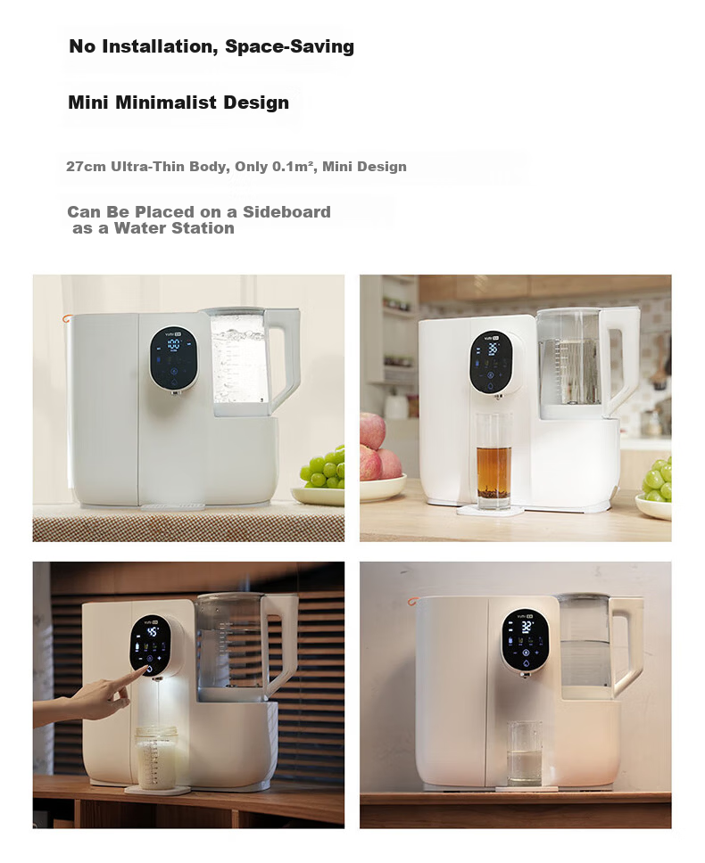 YIMI Desktop Water Purifier Heating Direct Drinking Integrated Machine Small Installation-Free RO Reverse Osmosis Constant Temperature Electric Kettle Instant Hot Water iP600H 16