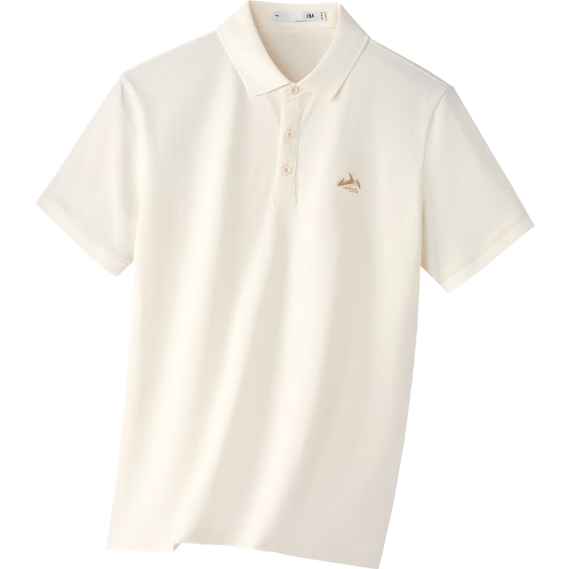 HLA Short-Sleeve Polo Shirt for Men, 26 Shan Bu Zai Gao Series, Cool-Feeling Short Sleeves for Men in Summer