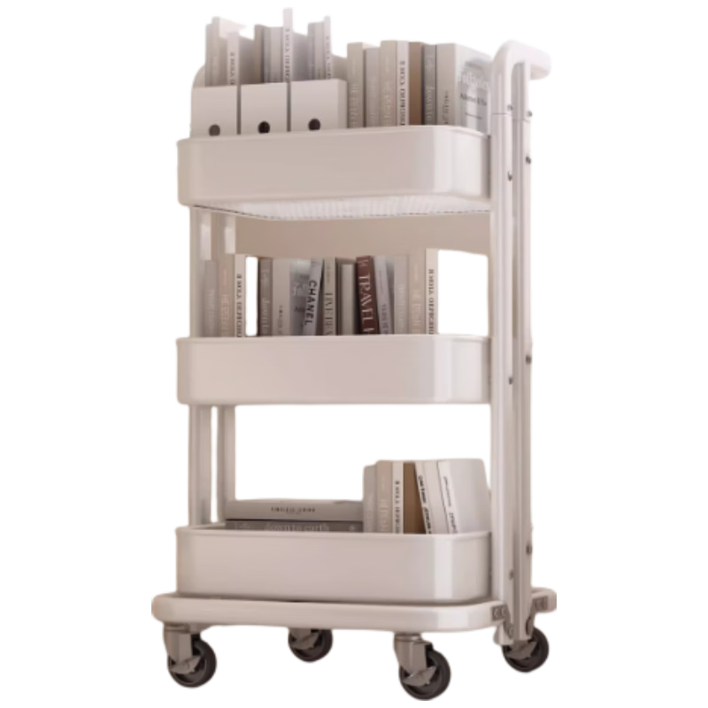 Jiadu Kitchen Storage Rack, Mobile Cart with Wheels, Tableside Bathroom Organizer, Floor-Standing Backpack Storage Shelf for Middle And High School Students