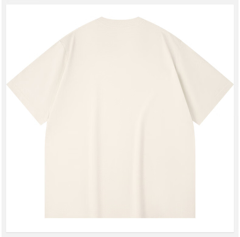 :CHOCOOLATE IT American Casual Cotton Short Sleeve T-Shirt Unisex Couple Summer New Pearl White L 6