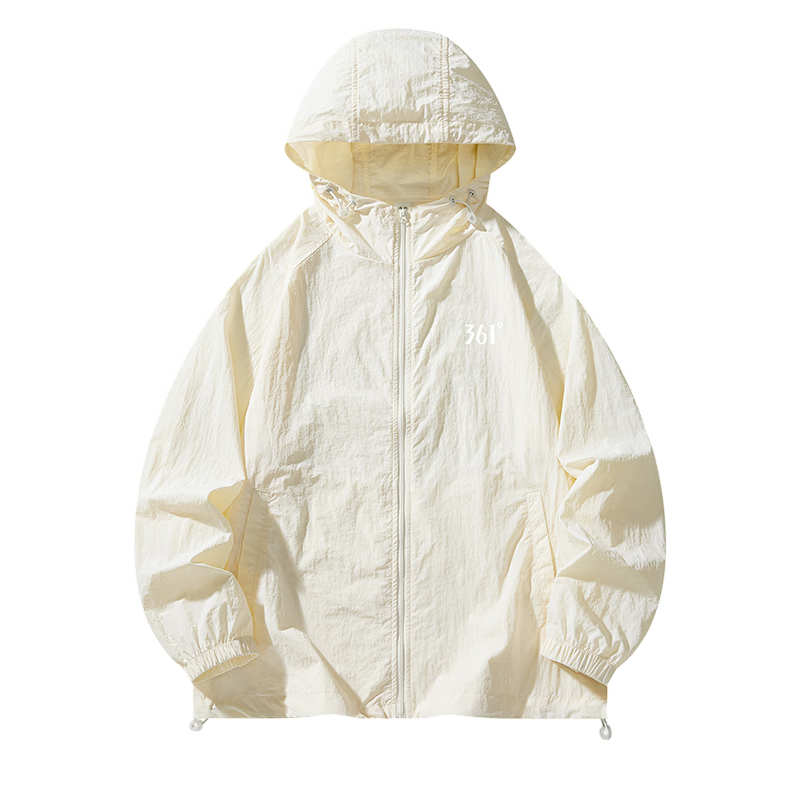 361° Unisex Sunscreen Jacket Spring Summer UPF50+ UV Protection Sports Outdoor Coat 0601F Milk Candy White M