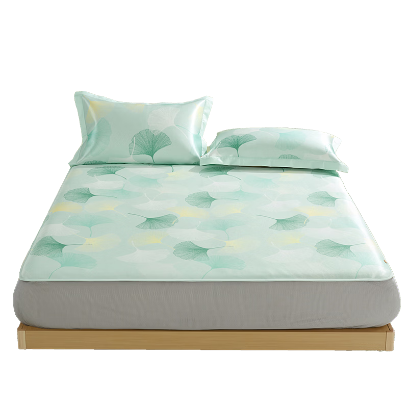 Boyang Home Textiles Class A Ice Silk Antibacterial Soft Mat Three-Piece Set Summer Cooling Mat Fitted Sheet 1.8m [Washable]