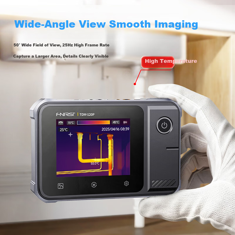 FNIRSI HD Thermal Imaging Digital Multimeter 2-in-1 Portable Touchscreen Infrared Thermal Imager Floor Heating Leak Detector