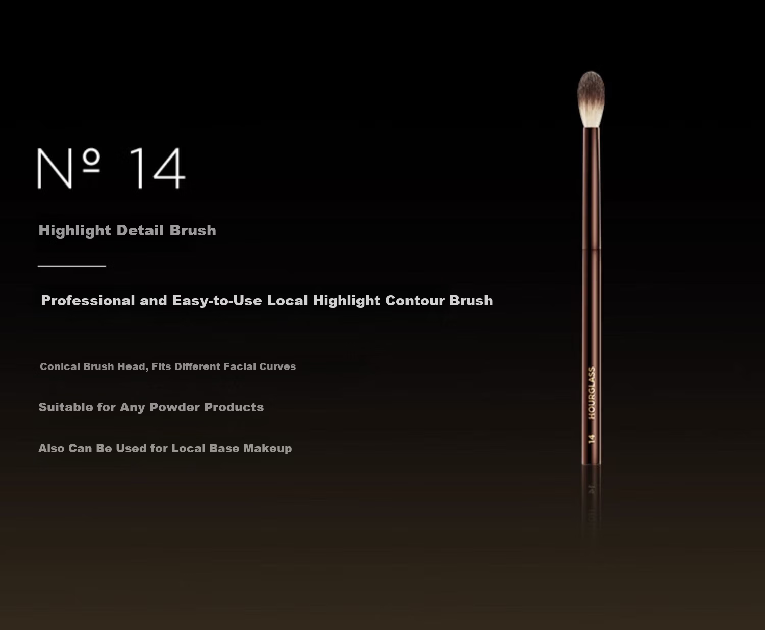 HOURGLASS Soft Light Dual-Ended Multi-Purpose Setting Brush, 1 Piece Blush Powder Makeup Brush, Mid-Autumn Festival Gift 11