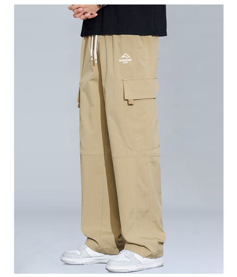 Warrior Men's Outdoor Windproof Waterproof Cargo Pants Straight Loose Casual Hiking Trousers 8