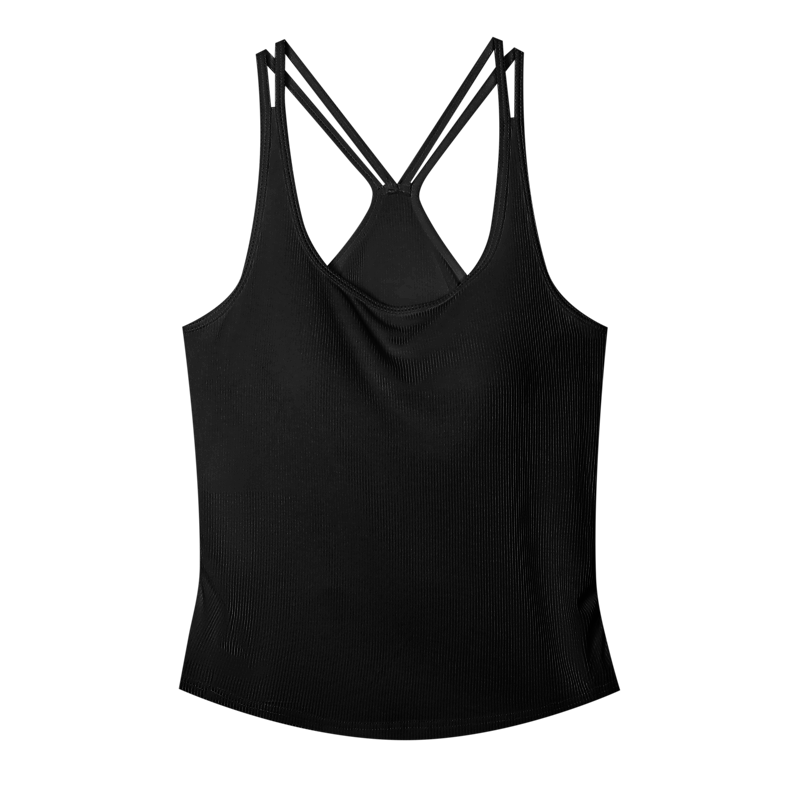 Hongdou 10A Antibacterial Cooling Smooth Modal Padded Slim Fit Versatile Double-Strap Women's Tank Top