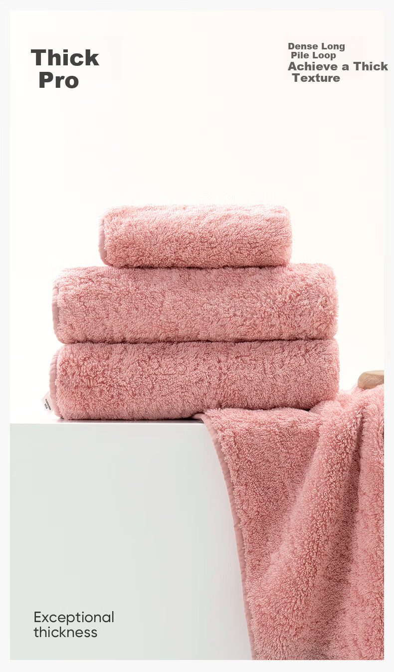 Furui Home Textiles × JDear JD.com Collaboration Pure Cotton A-Class Extra Large Extra Thick Xinjiang Long-Staple Cotton Square Towel Light Purple 7