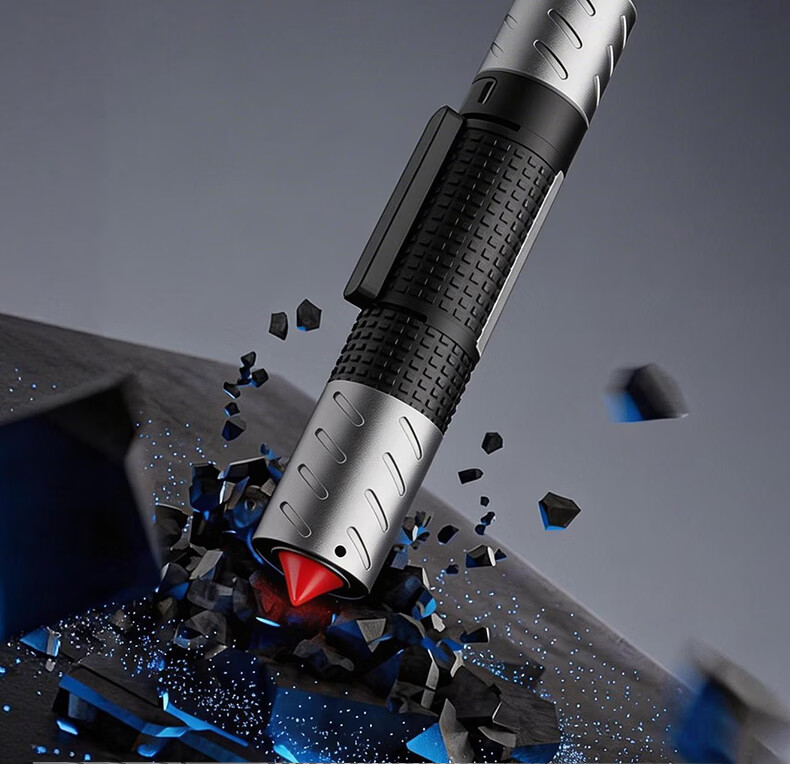 Deli Multifunctional Flashlight Safety Hammer with Hidden Cutter and Warning Light 5-in-1 Compatible with Xiaomi SU7 2