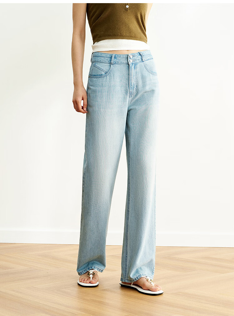 Semir Senrou | Women's Jeans, Summer Cool Vintage Wide-Leg Pants, Trendy Long Trousers for Girls, INS Style, 103325124001A 24