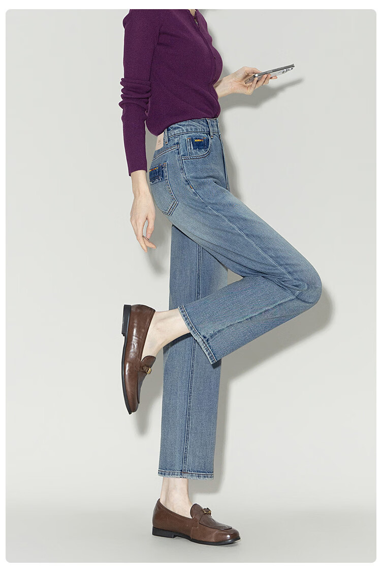 Demana [South France Afternoon] High Waist Straight Leg Slim Fit Women's Jeans 26 Spring Petite Baguette Cropped Cigarette Pants 18