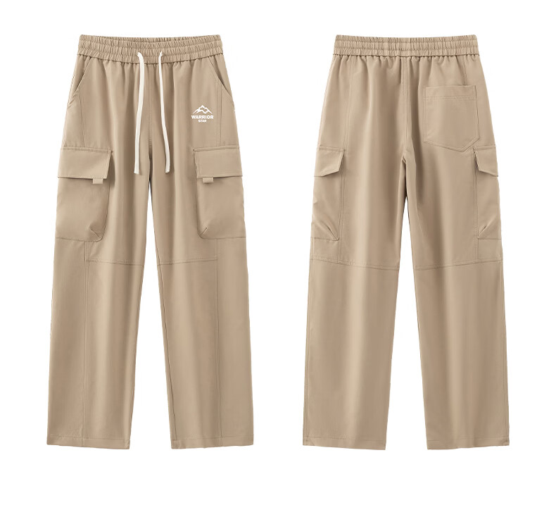 Warrior Men's Outdoor Windproof Waterproof Cargo Pants Straight Loose Casual Hiking Trousers 3
