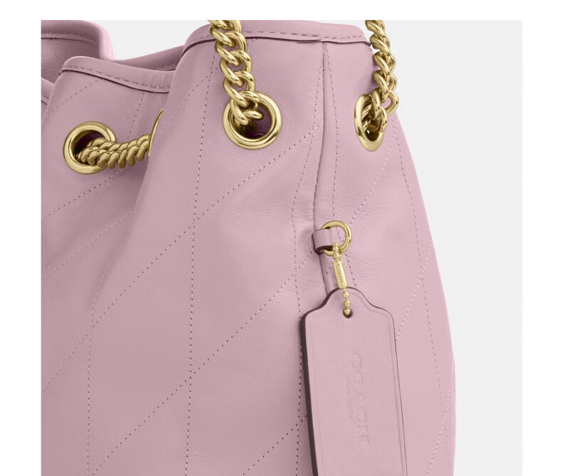 COACH [Brand Direct Supply] Women's Quilted Detail EVELYN Shoulder Handbag Chain Bag Carnation Pink CDR00 8