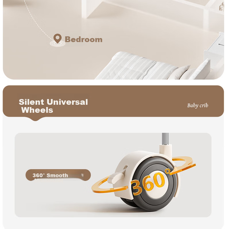 YEEHOO Baby Crib Sleep Pod No-Installation Modular Large Bed Multifunctional Portable Foldable Newborn Infant BB Bed 12