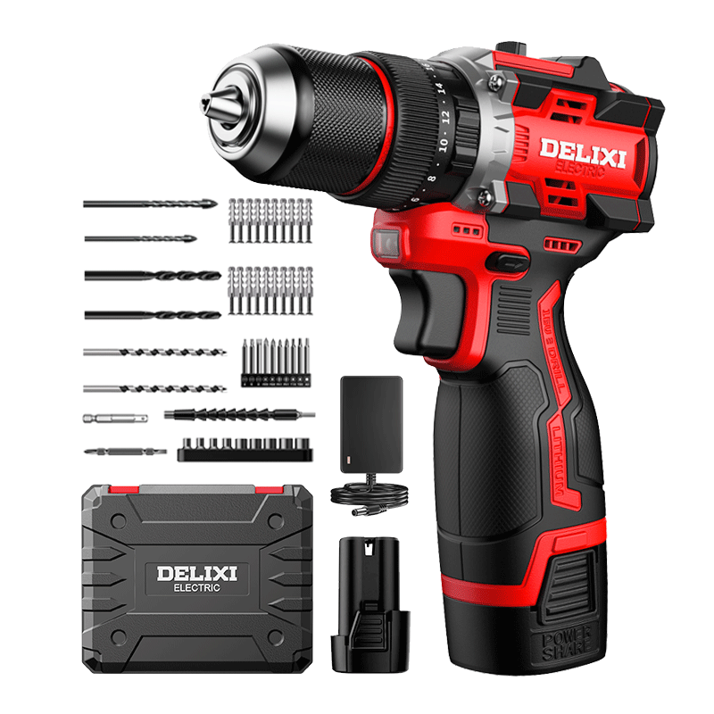 Delixi Electric DLX-643 Brushless Cordless Lithium Electric Drill Rechargeable Electric Screwdriver Home Use 16.8V Single Battery Set