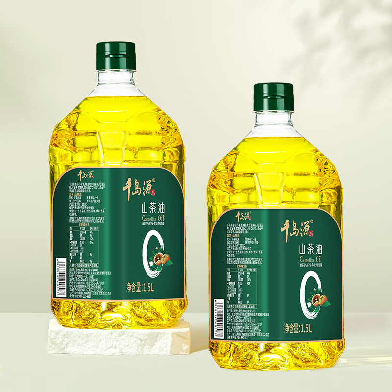 千岛源【保真山茶油】纯正茶油1.5L 冷压榨一级茶籽食用油 零反式脂肪酸