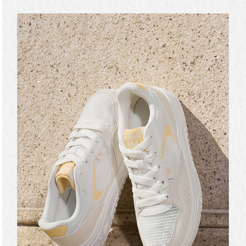 361° Women's Sports Shoes Soda 3 Spring Summer Breathable Retro Thick Sole Casual Sneakers 682616619-4 5