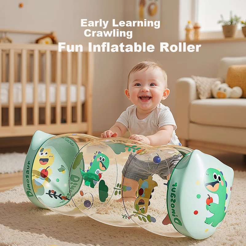 Adandyish Baby Crawling Inflatable Roller Early Education Soft Rubber Toy Baby Crawling Guide Gift Hasiao Dragon