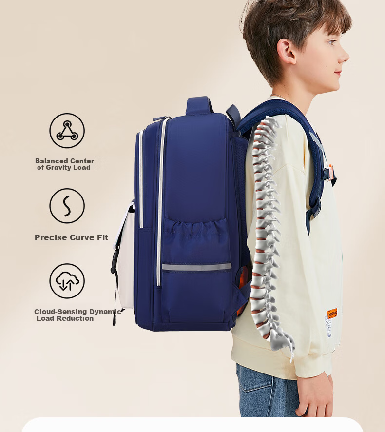 COOLBABY Primary School Backpack Kids Ergonomic Lightweight Boys Girls Grades 1-6 High Capacity Stylish Double Shoulder Bag 7