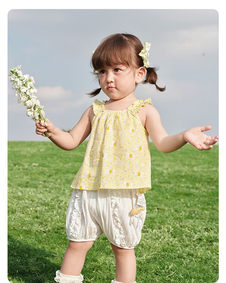 Balabala [balaOne] Baby Vest Infant Top Girls Summer 2026 Sweet Fashion 22