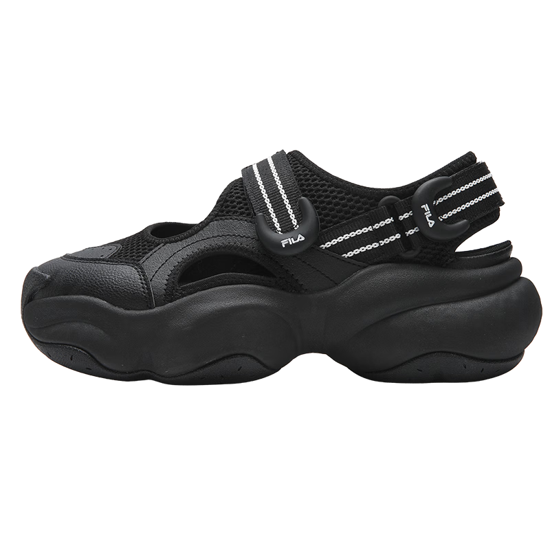 FILA Bagel Sandals Women's Sports Sandals 2026 Summer New Breathable Thick-Soled Beach Sports Shoes