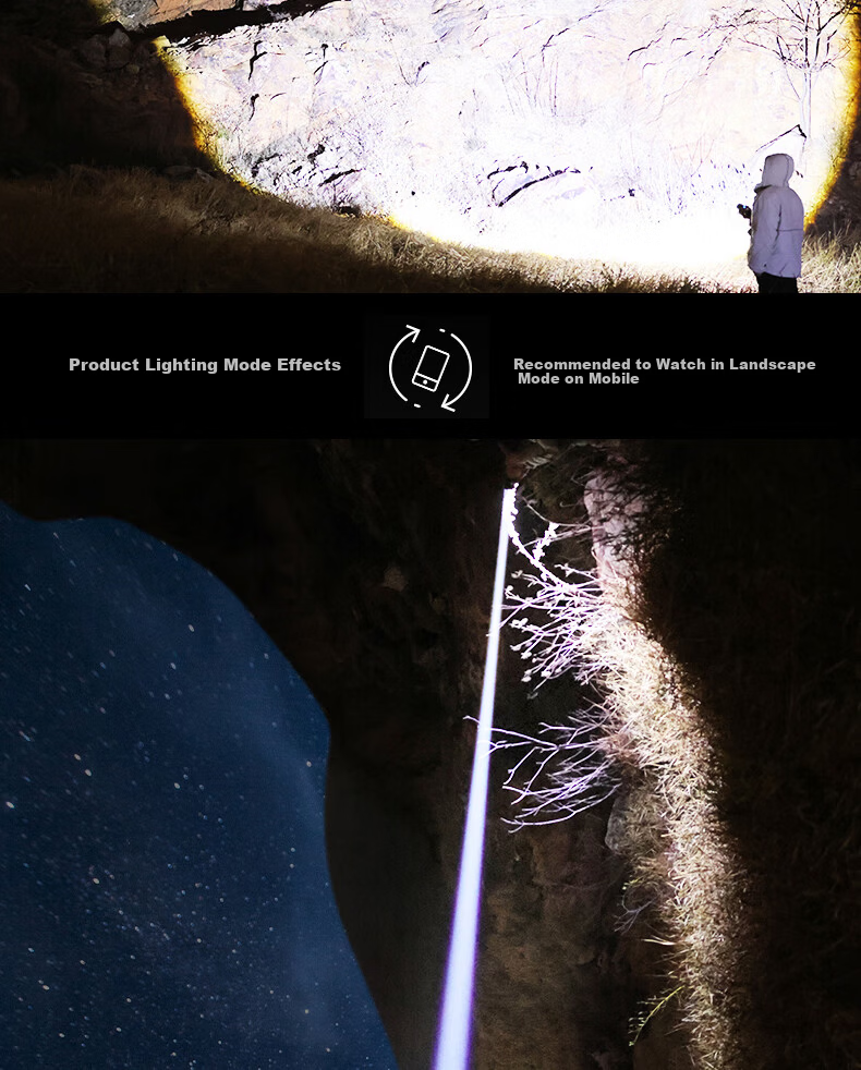 TRE-Hana Dragon Slayer High Brightness Outdoor Multifunctional LED Flashlight Long Range Rechargeable Patrol Lighting 21