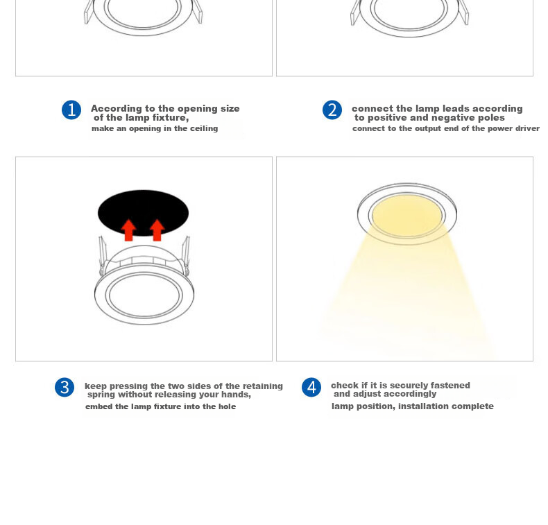 CHNT Ultra-thin LED Downlight Anti-glare Recessed Non-main Light Office Hole Light 90 CRI 12W 4000K Neutral Light 9.5cm Cutout 23