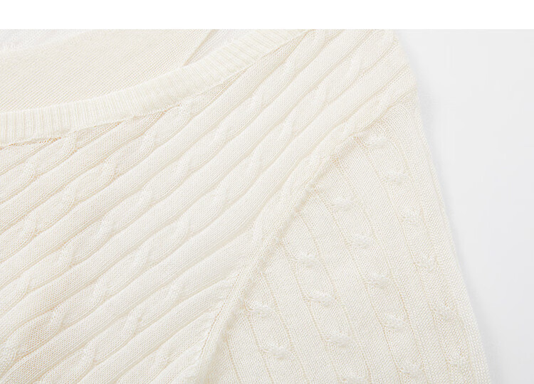 Demana [100 Lyocell] Summer Halter Neck Two-Piece V-Neck Cable Knit Slim Fit Short Sleeve Sweater for Women Premium Quality 14