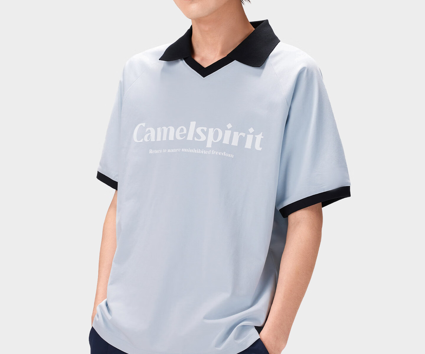 CAMEL [Three-Proof] Camel Outdoor Casual T-Shirt Unisex 26 Spring Summer Breathable Cotton T-Shirt Oil-Resistant Water-Repellent Shirt 44