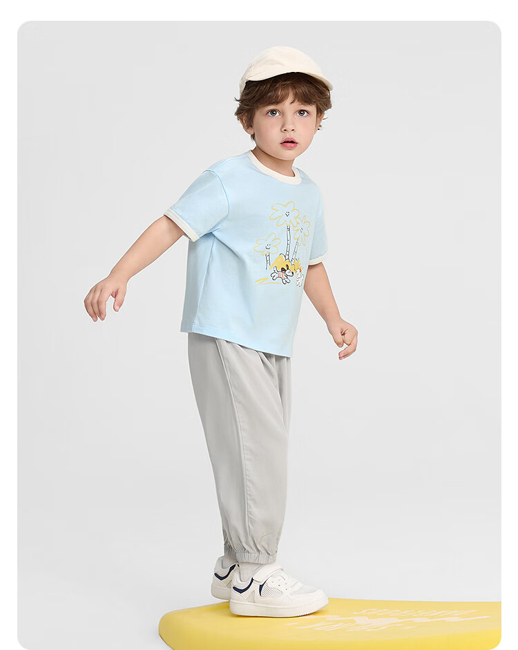 Balabala Kids Short Sleeve Set Girls Boys Baby Two-Piece 2026 New Summer Cotton Feel T-Shirt and Pants Trend 10
