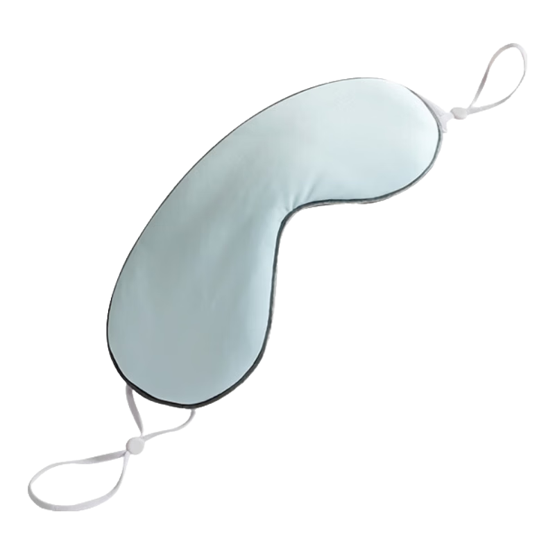 Beansi Portable Double-Sided Light Blocking Eye Mask for Naps and Travel Light Blue Gray + Business Gray (Extended Ear Strap Version)