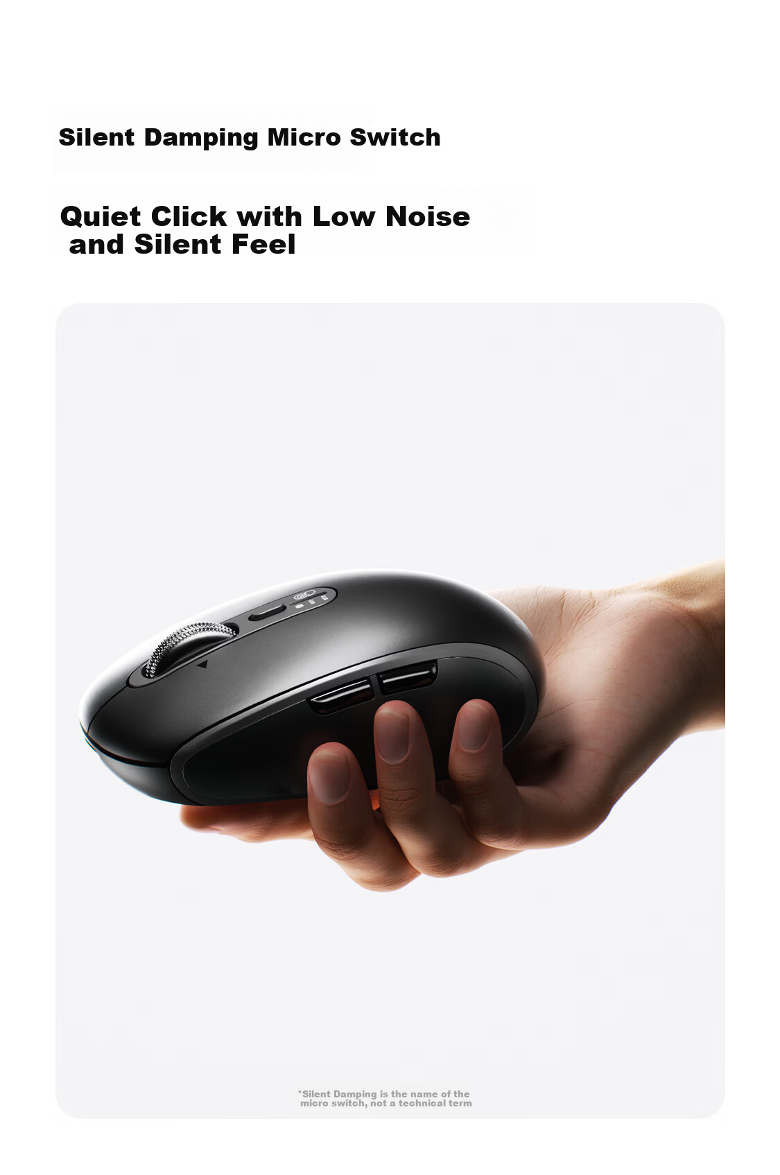 AUSDOM M06pro Wireless Mouse Four-Directional Electromagnetic Scroll Silent Star Flash Wired Bluetooth Tri-Mode Connection Laptop Business Office Portable Mouse Graphite Black Anywhere 5