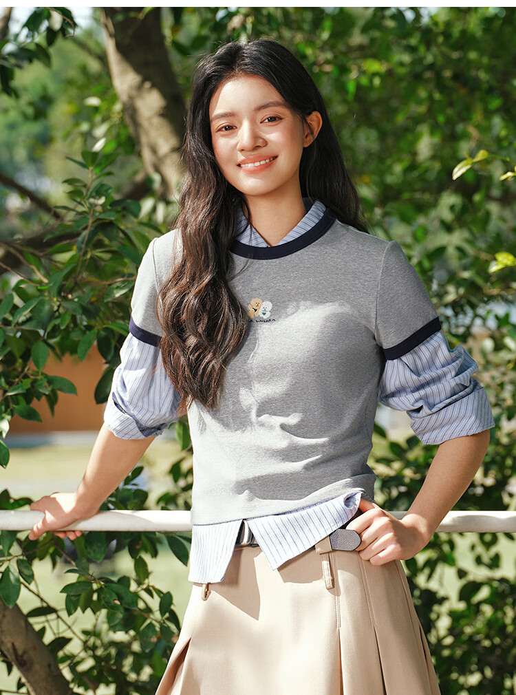 Semir Mall Edition | Illustrator Collaboration Women's Short Sleeve T-Shirt Summer Crop Slim Fit 2026 Top 101326100029 26