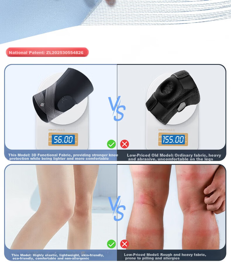 Bestray Meniscus Knee Brace Injury Knee Joint Protection Medical Basketball Grade Sports Professional Protective for Men and Women 11