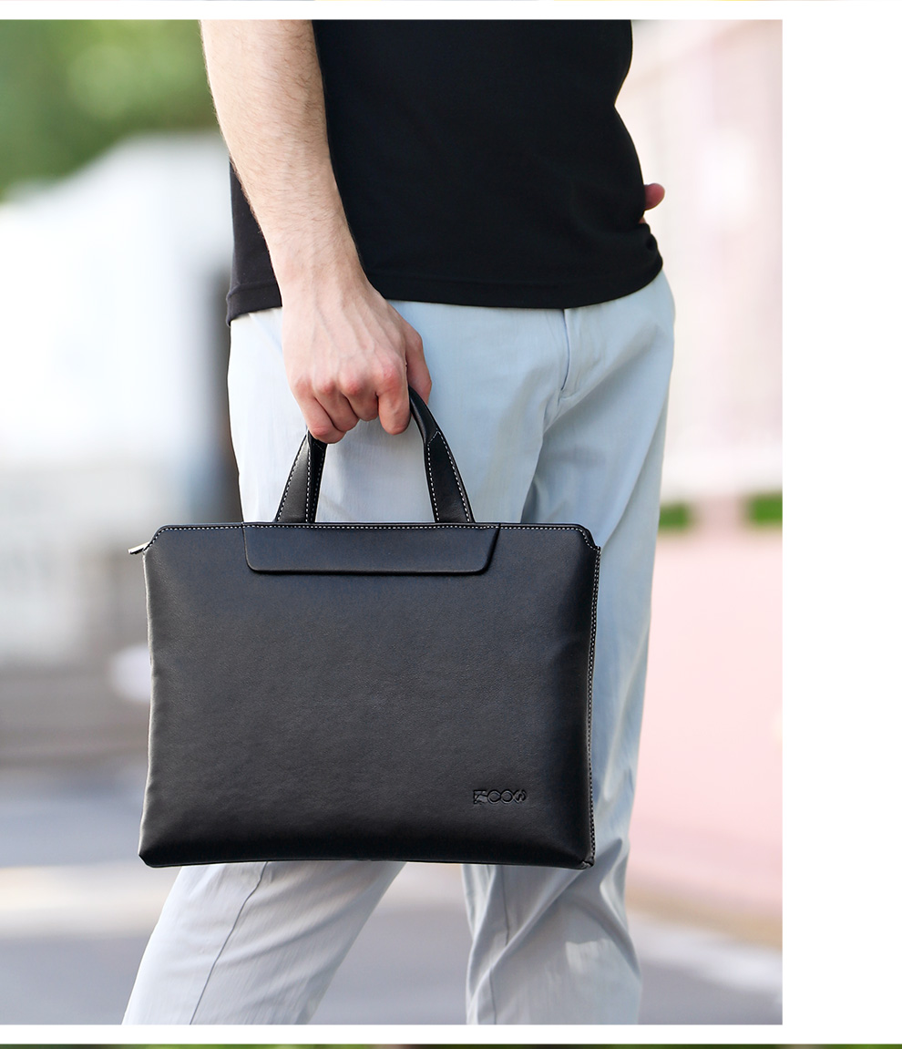 COW Men's Bag, Briefcase for Men, Fashionable Casual Light Business Handbag Backpack Laptop Bag, C-9810 Elite Model 8
