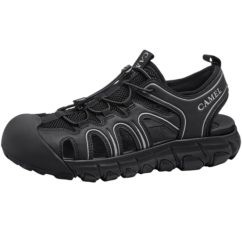 CAMEL Summer Breathable Anti-Kick Slip-On Outdoor Hiking Casual Sports Sandals G16M076036 Black Size 41