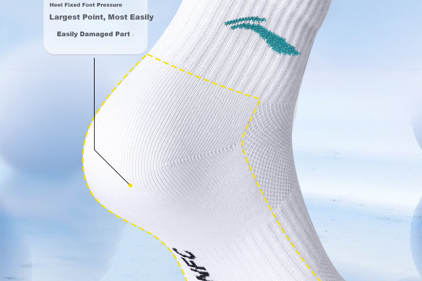 Li-Ning 3 Pairs Short Sports Socks Unisex Running Socks Summer Youth Cotton Sweat-Absorbent Breathable White XL 33