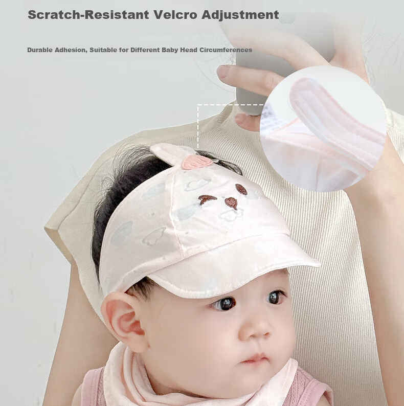Benaxi Baby Summer Thin Hat Breathable Infant Boys Girls Soft Cotton Cap Newborn Fontanelle Protection Hat Open Top 12