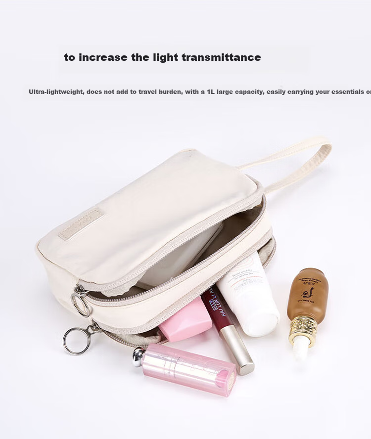 KALA·Y Travel Makeup Bag Portable Multifunctional Storage Bag Large Capacity Business Trip Water-Resistant Toiletry Bag Elephant Gray 1L 2