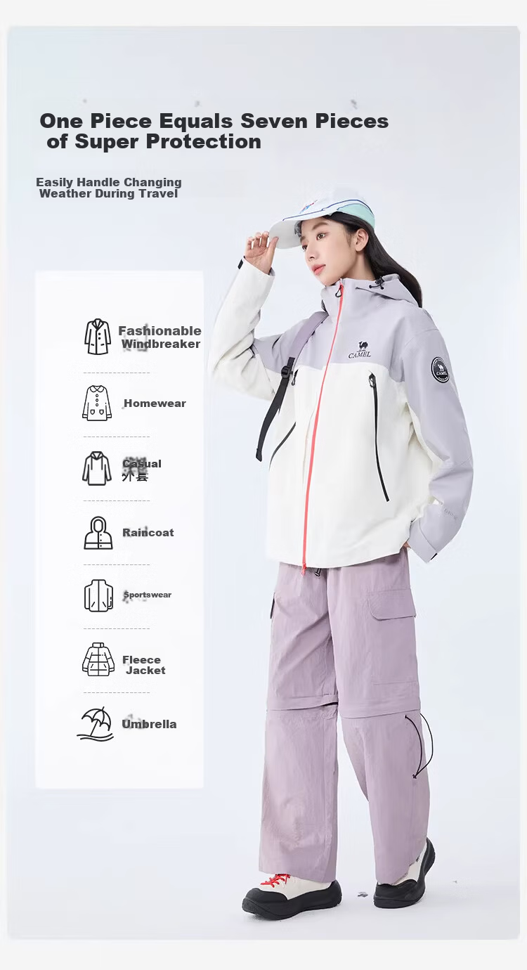 CAMEL RainBlade LT 3-in-1 Waterproof Windproof Mountaineering Jacket 2025 Outdoor Storm-Grade 7