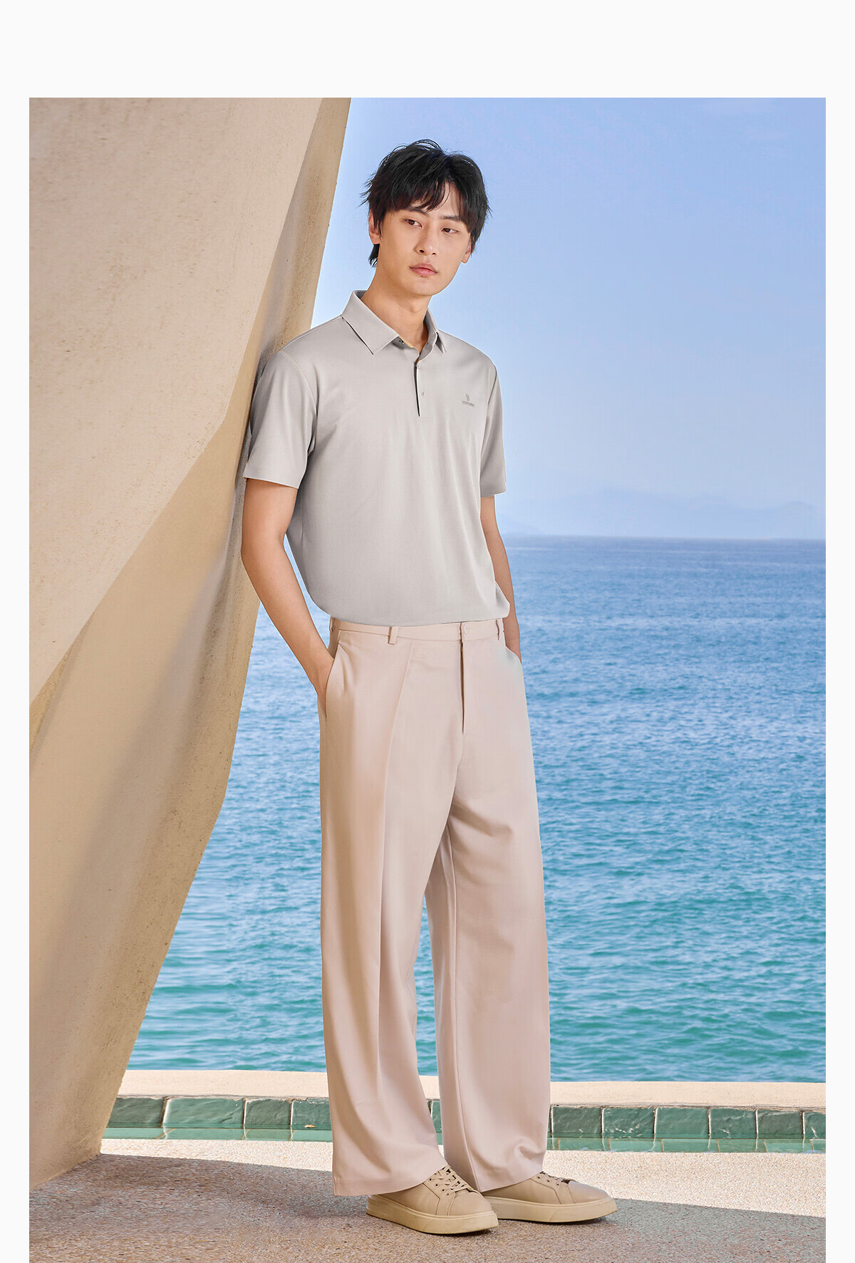Hongdou Men's Polo Shirt All-Purpose Ice Silk 7A Antibacterial Sunscreen Comfortable Short Sleeve Polo 11