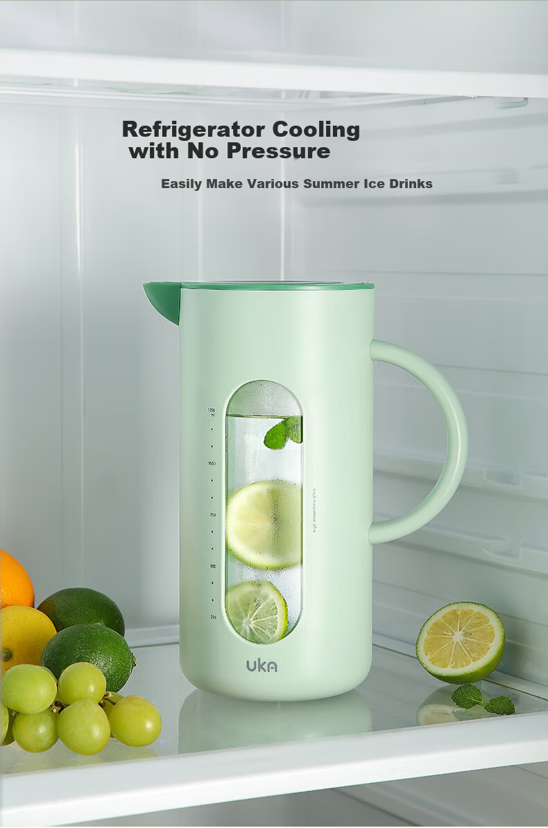 UKA Glass Water Pitcher Cold Water Jug High Temperature Resistant Large Capacity Household Tea Kettle Purple 10