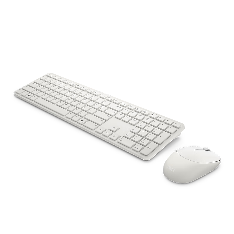 DELL Wireless Keyboard And Mouse Set, High-End Business Office Full-Size Keyboard And Mouse, External Accessories for Laptop And Desktop Computer, MacOS Compatible, Quiet Thin Keyboard KM526 White