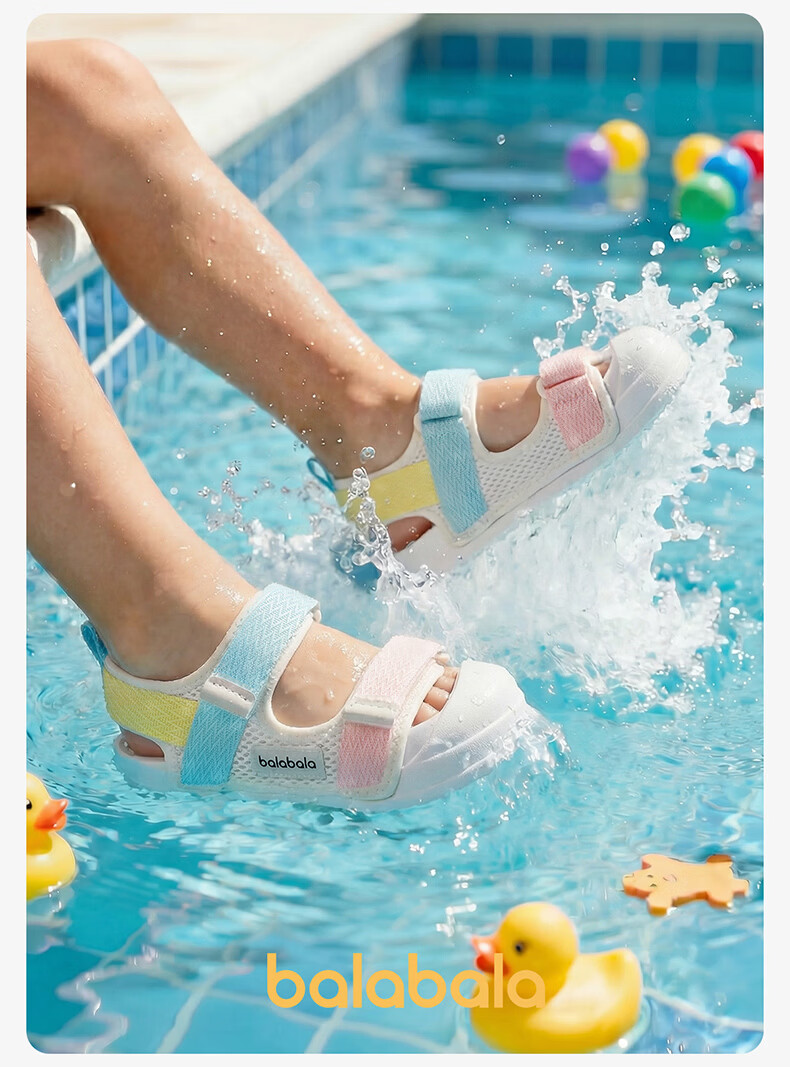 BALABALA Kids Summer Sandals Toddler Walking Shoes Boys Girls Closed-Toe Outdoor Soft Sole Durable Infant Hole Shoes 6