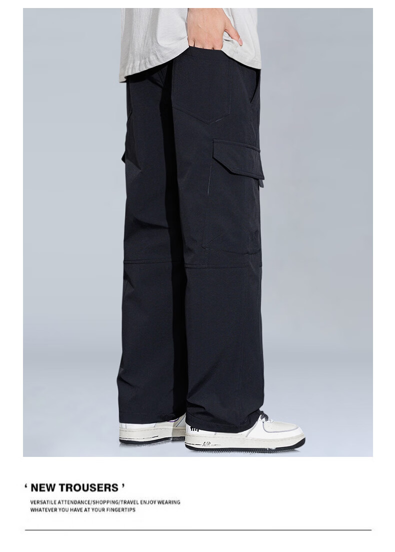 Warrior Men's Outdoor Windproof Waterproof Cargo Pants Straight Loose Casual Hiking Trousers 6