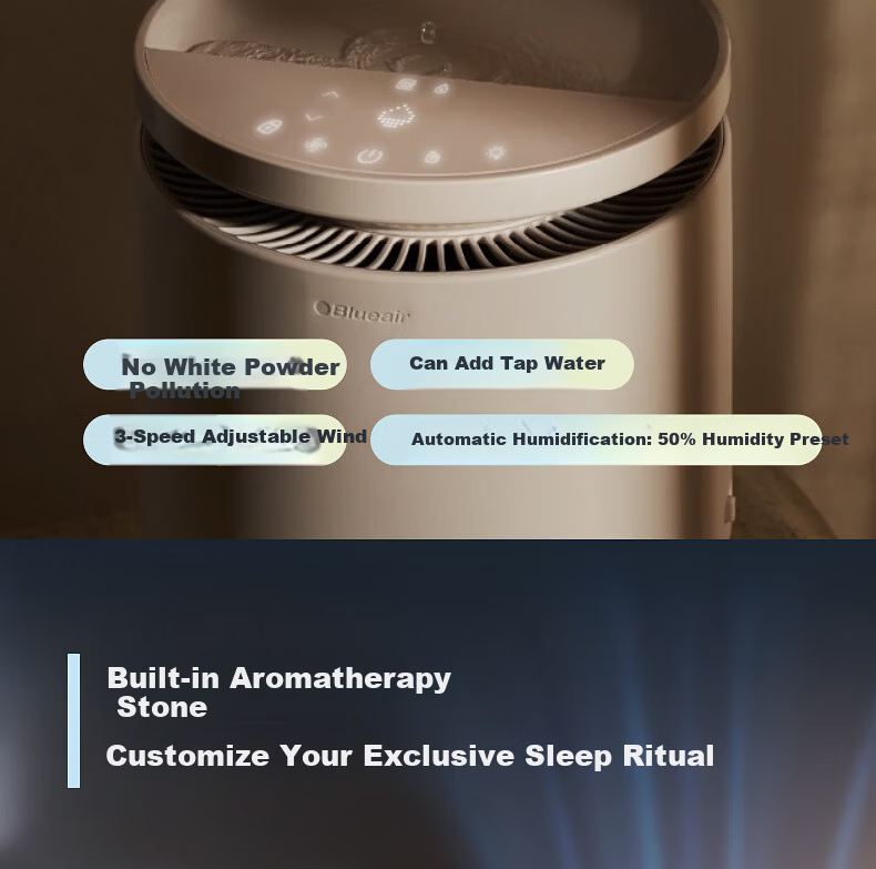Blueair H38i Humidifier Baby-Safe Certified Home Bedroom Desktop Large Capacity Mist-Free Humidifier for Rhinitis 10