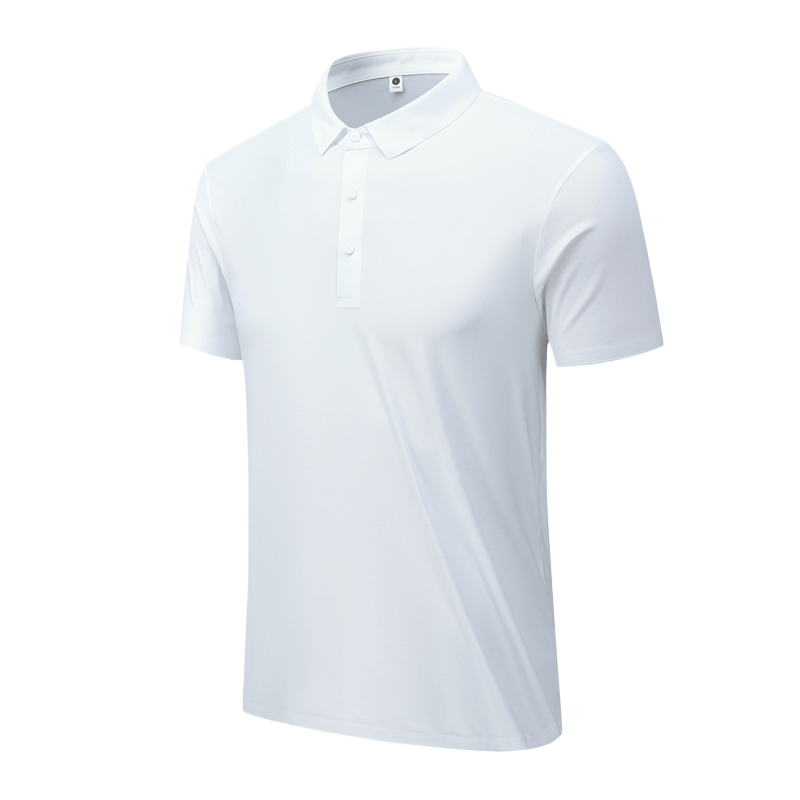 Jeanswest Men's Short Sleeve Polo Shirt Summer Thin Ice Silk Breathable Quick-Dry Casual Business Commuter Top