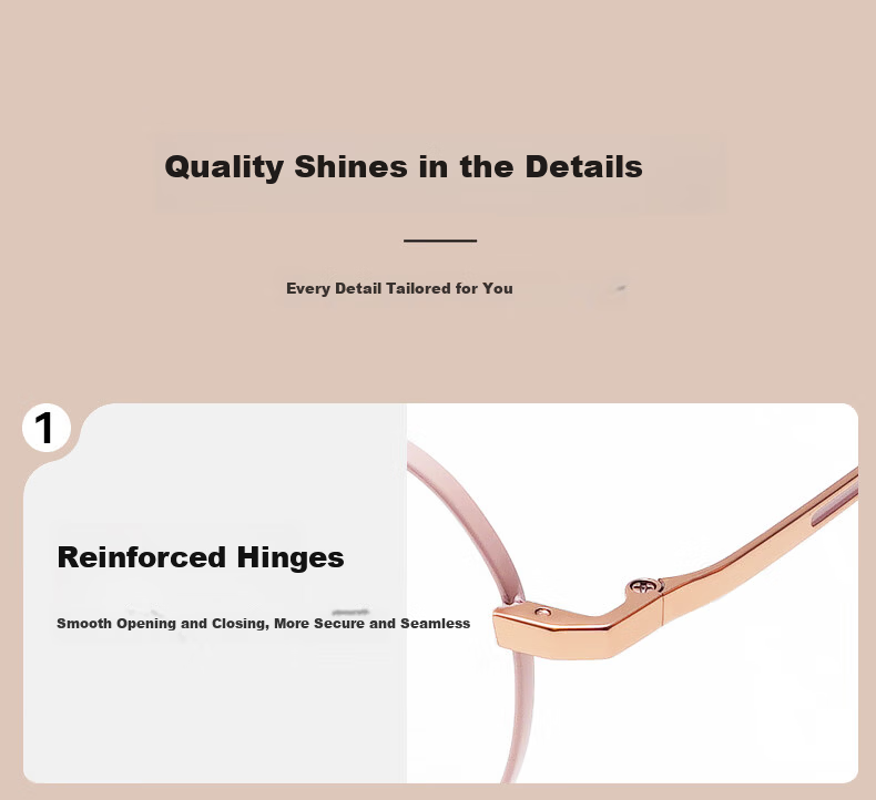 Xiyanghong Pure Titanium Reading Glasses for Women, Fashionable High-End Anti-Blue Light Mother's Day Gift for Mom, New Model E301 200 Degrees 2025 8